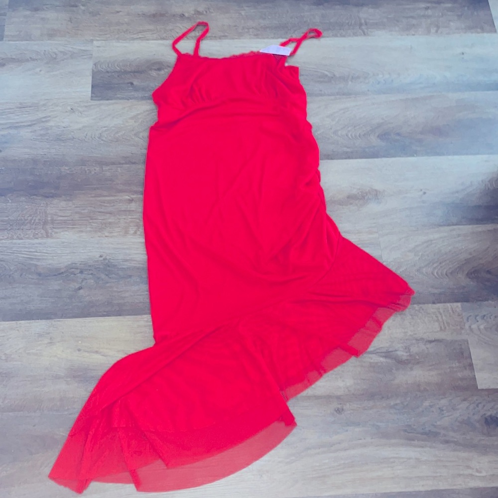 Red cocktail dancing dress Large L New with tags